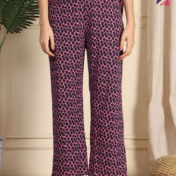 TAG 7 Pack Of 2 Printed Cotton Mid-Rise Lounge Pants-image-108