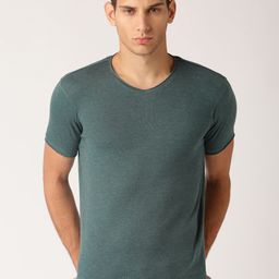 ETHER Teal Green Melange T-shirt-image-73