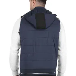 Monte Carlo Navy Regular Fit Colour Block Hooded Jacket image 2