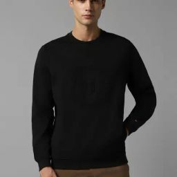 Louis Philippe Black Regular Fit Printed Sweatshirt-image-78