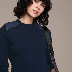 The Roadster Life Co. Solid Pullover Sweater with Zip Detail-picture-51