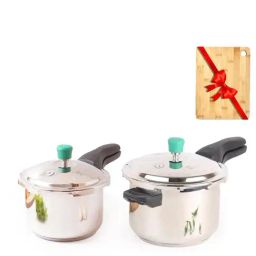 The Indus Valley Silver Stainless steel Pressure Cooker - Set of 2 (3L & 4.5L)-image-52