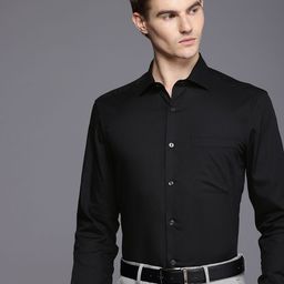 Louis Philippe Pure Cotton Classic Fit Opaque Formal Shirt-image-96