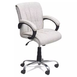 Ib basics White Leatherette Lavazi Low Back Home Office Desk Chair-image-47