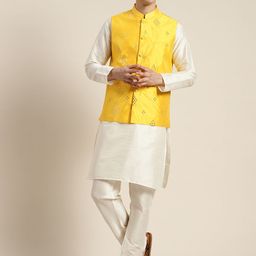 SOJANYA Regular Kurta With Churidar & With Nehru Jacket-13