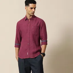 Mr Bowerbird Men Premium Tailored Fit Linen Summer Shirt-image-71