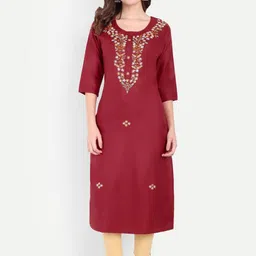 4u Fashion Floral Embroidered Kurta-picture-54