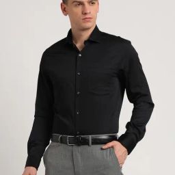 Turtle Black Cotton Stretch Slim Fit Shirt-image-64