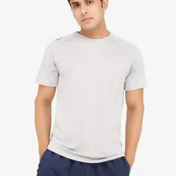 Dida Grey Polyster Regular Fit Solid T-Shirt-image-54
