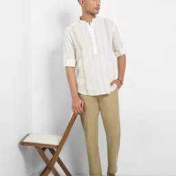 indus route by Pantaloons Men Thread Work Kurta image 4