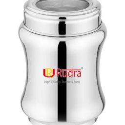 Rudra Silver Stainless Steel Container with See Through Lid-10