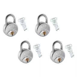 Harrison SC-2000 75 mm Iron Chrome Plated Finish with 4 Keys Each Padlock (Pack of 4 Pcs)-15
