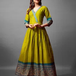 JULEE Woven Design Emboridered Fit & Flare Ethnic Dress-picture-14