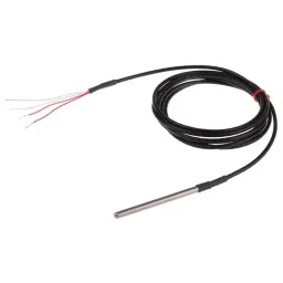 RS PRO PT100 RTD Sensor 4.5 mm Dia 75 mm Long 4 Wire Probe Class B +250°C Max, 1235595-15