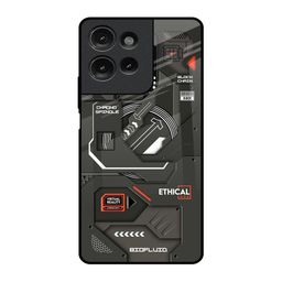 QRIOH Tech Aesthetics Printed Motorola G75 5G Impact Resistant Back Case-19