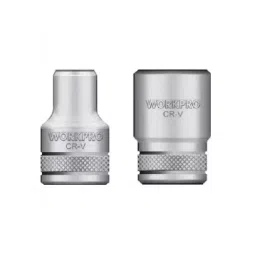 WORKPRO 12.7 mm (1/2 Inch) Drive 32 mm Socket 6 Point CR-V Steel & Heat Treated Standard Socket, WP274112-1