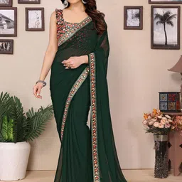 AMRUTKALA SAREES Solid Leheriya Saree-57