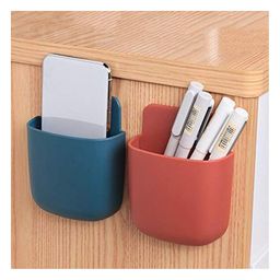 BOXOT IMPEX  Mini Multipurpose Wall Holder with Mobile Charging Point Plastic Pack of 2 (Color May Vary)-14