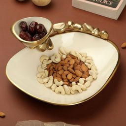 De Maison Decor Stones Serving war Ivory enamle Chip & Dip Platter-image-26