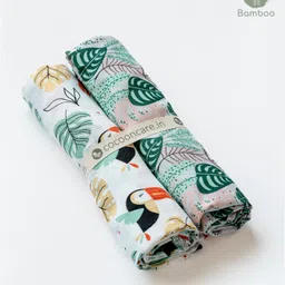 Cocoon Care Unisex Bamboo Muslin swaddle Multicolour (Pack of 2)-picture-44