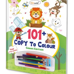 101+ Copy to Colour - Green Edition : Kids Learning Art Book, Coloring Book for kids, Copy Coloring Book, Kids Fun Learning Coloring book- English-4