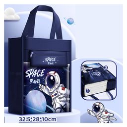Sanjary Space Travel Theme Tote Bag for Kids with Multiple Storage, Water Bottle Holder color design may vary-image-3