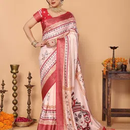ALMAARI FASHION Ethnic Motifs Zari Pure Silk Saree-picture-40
