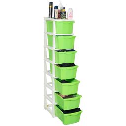 Parasnath Green & White 7-Layer Drawer Multi-Utility Organisers with Wheels image 5