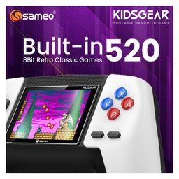 Sameo Kidsgear Controller Shaped Handheld Console Built-in 520 Retro Game - Inferno Red image 5