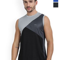 FTX Pack Of 3 ColourBlock Gym Vests 709-7_709-9_709-12-S-image-98
