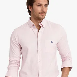 RARE RABBIT Men OXOB Comfort Fit Solid Cotton Formal Shirt-image-90