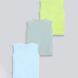 MoonKids Infants Pack Of 3 Printed Cotton Basic Vests image 3