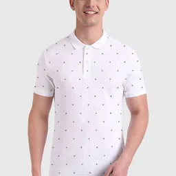 MERRIMENT Men Conversational Printed Polo Collar Cotton T-shirt-image-7