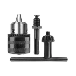 Ingco Key Chuck With Adaptor 1.5-13 mm Chuck Capacity and 1/2 inch (12.7 mm) - 20 UNF Connection Size, KC1301.1-13