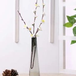 Tayhaa Grey Glass Flower Vase - Set of 1-46