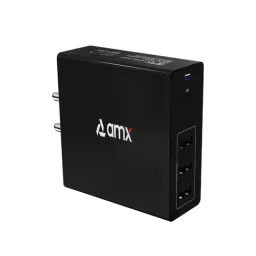 AMX XP 60 4 Port 62W Wall Charger 45W USB C Power Delivery PPS 3.0 (Black)-48