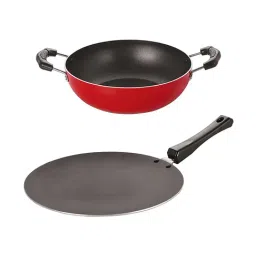 Nirlon Non-Stick Red Aluminium Roti Tawa & Kadai Combo set of 2 Piece - (2.6mm)-image-14