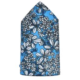 Tossido Blue Printed Pocket Square-image-36