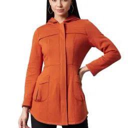 DOLCE CRUDO Rust Full Sleeves Jacket-image-46