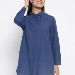 Fabindia Navy Cotton Shirt-picture-15
