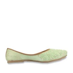 Desi Colour Women's Pista Green Ethnic Juttis-image-47