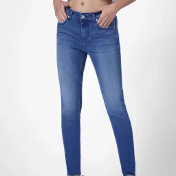 Only Light Blue Skinny Fit Mid Rise Jeans-image-65