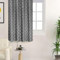 Saral Home Grey Cotton Window Curtain-21