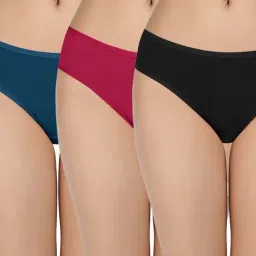 Amante Multicolor Cotton Bikini Panty (Pack of 3)-image-22