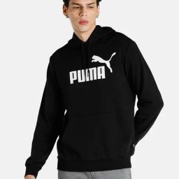 Puma Essentials Black Hooded Sweatshirt-image-54