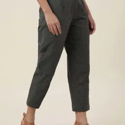 Fabindia Charcoal Grey Cotton Mid Rise Pants-image-50