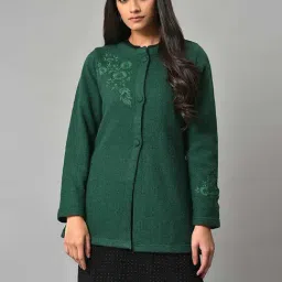 W Green Embroidered Cardigan-picture-26