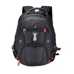 SWISS MILITARY Black 1000 D Polyester Laptop Backpack Bag With 31 L Capacity, LBP93-24