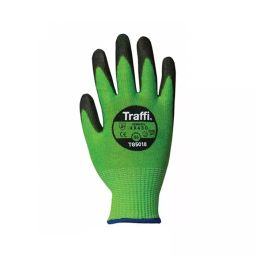 Traffi Work Gloves Black & Green Elastane Glass Fibre HPPE Nylon Polyester Cut Resistant Size 6, TG5010 : A-TG5010-GR-6 (1 Pair)-image-71