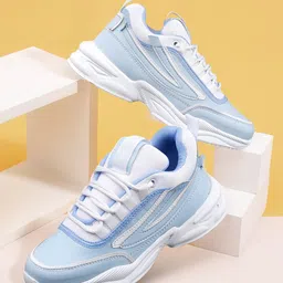 AROOM Women Blue Colourblocked Sneakers-picture-0